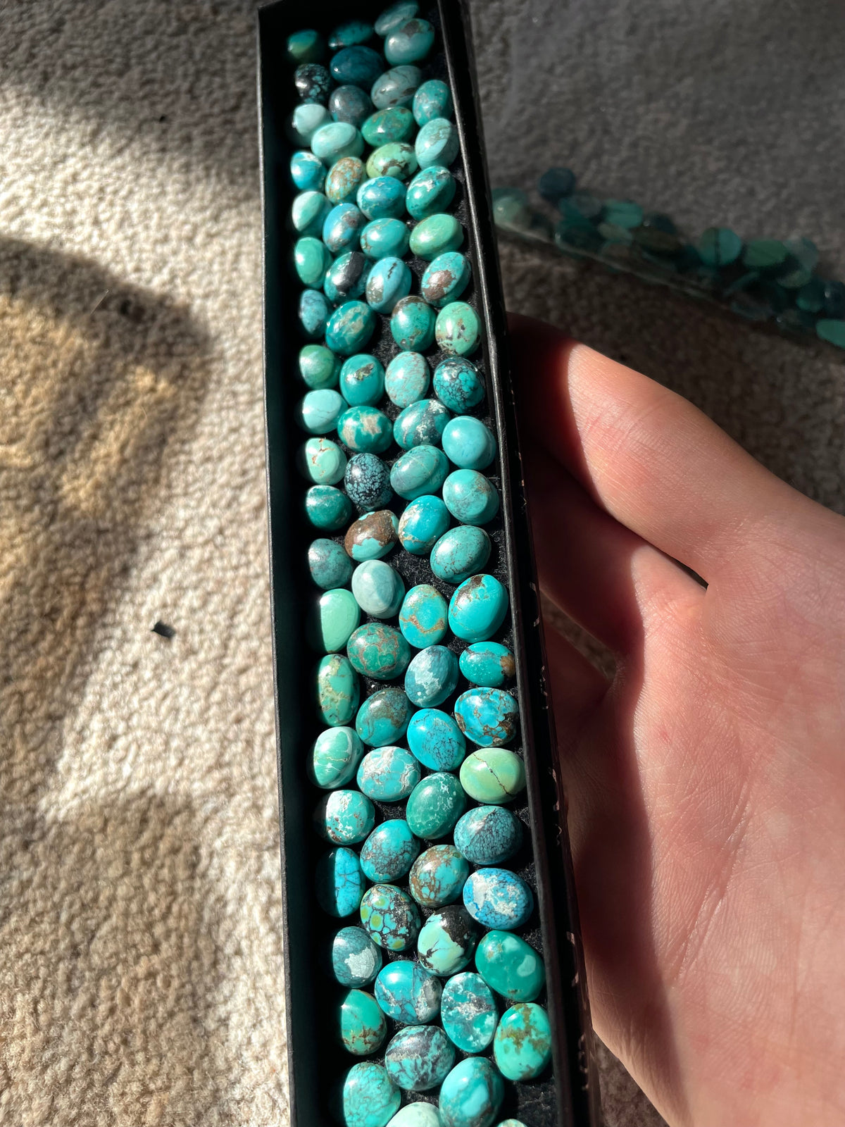 5 x Genuine Turquoise Crystal Cabochon Stones