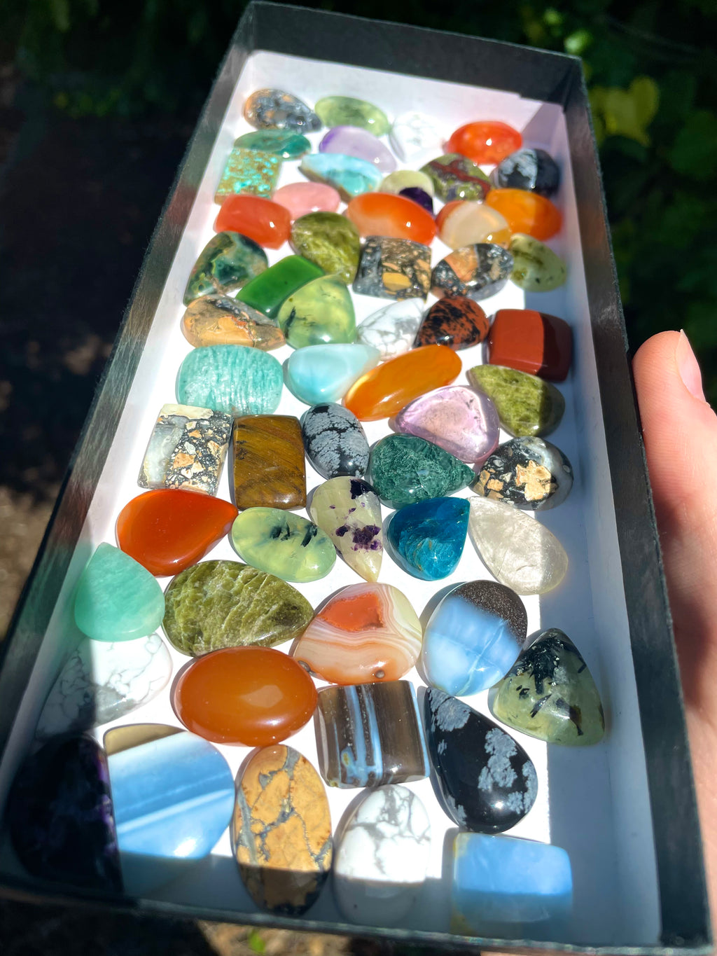 6 x Natural Crystal Cabochons Quality Cabochon Stones