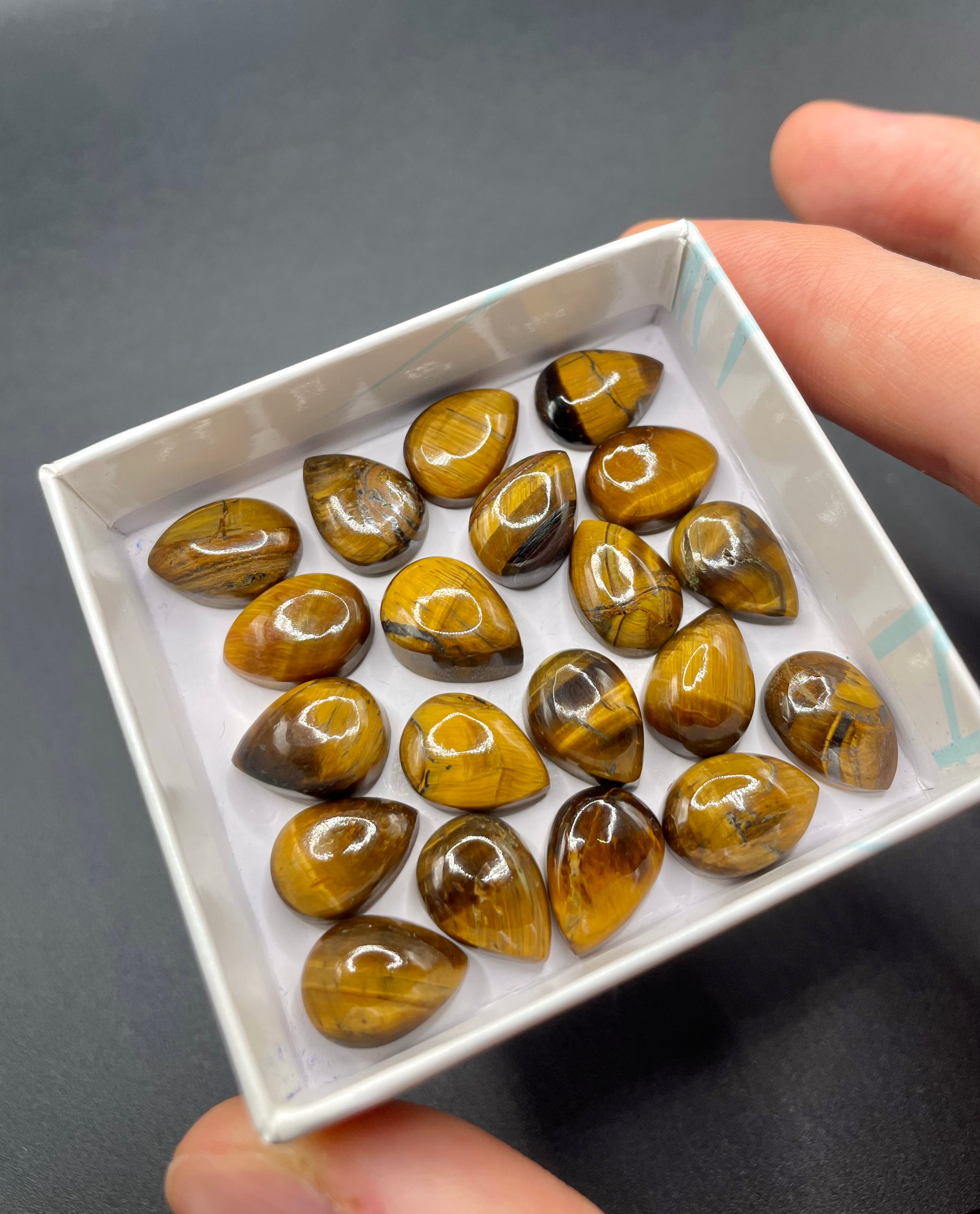 Tigers Eye Mini Cabochon Selection Box