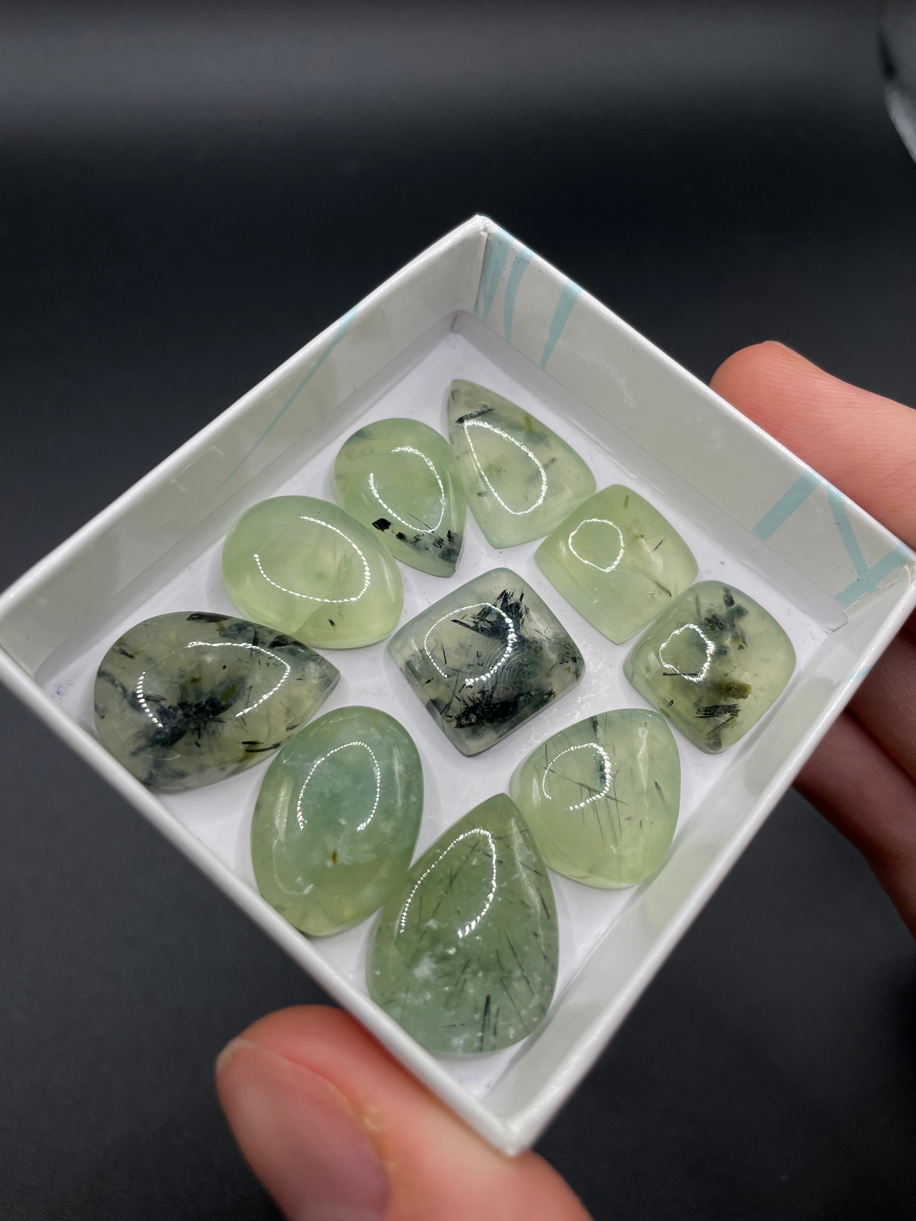Prehnite Cabochon Selection Box