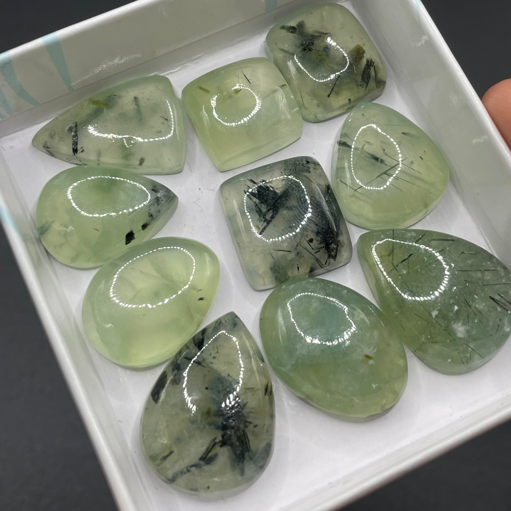 Prehnite Cabochon Selection Box