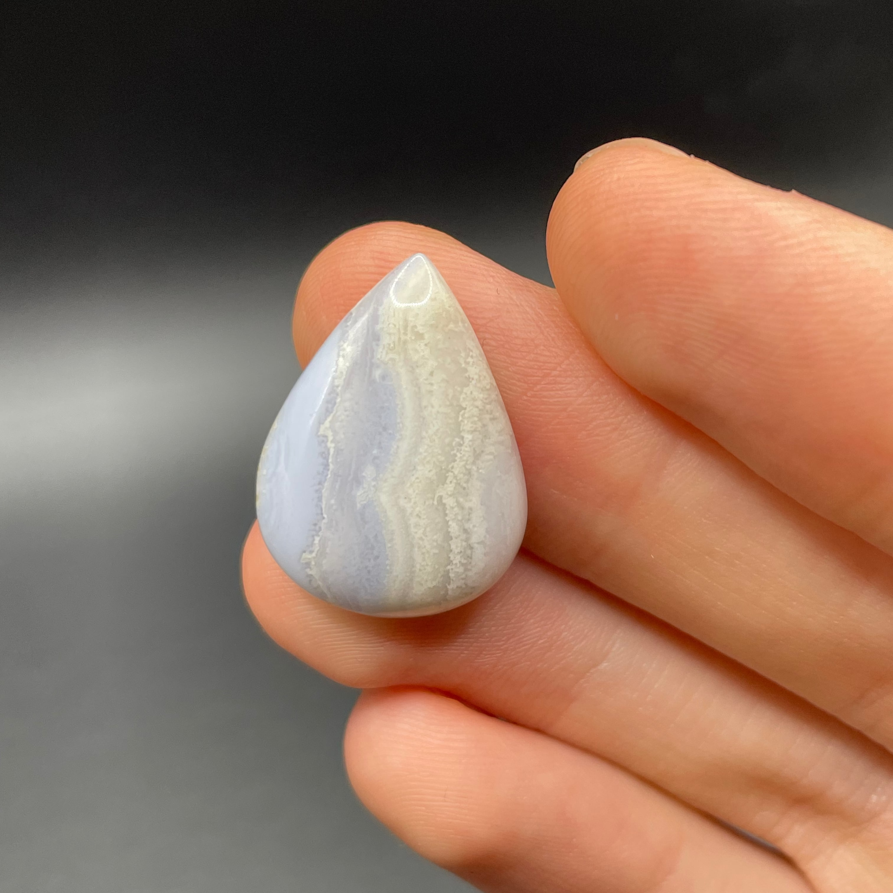 Blue Lace Agate Teardrop Cabochon