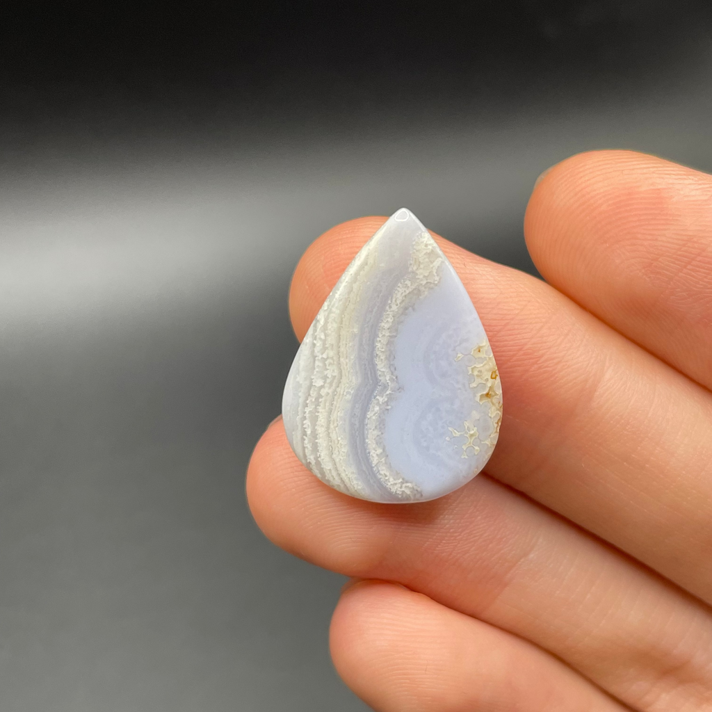Blue Lace Agate Teardrop Cabochon