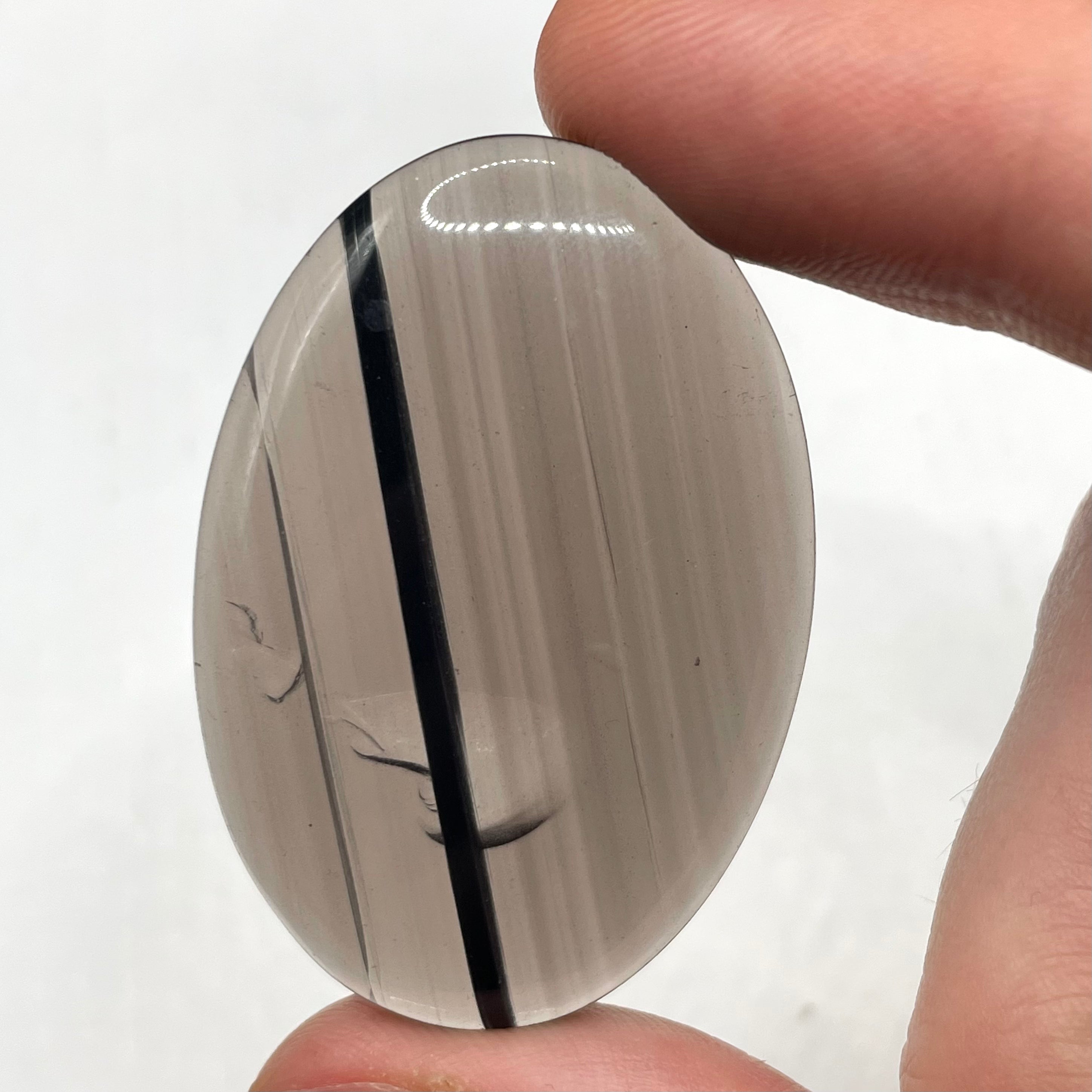 Large Midnight Lace Obsidian Oval Cabochon