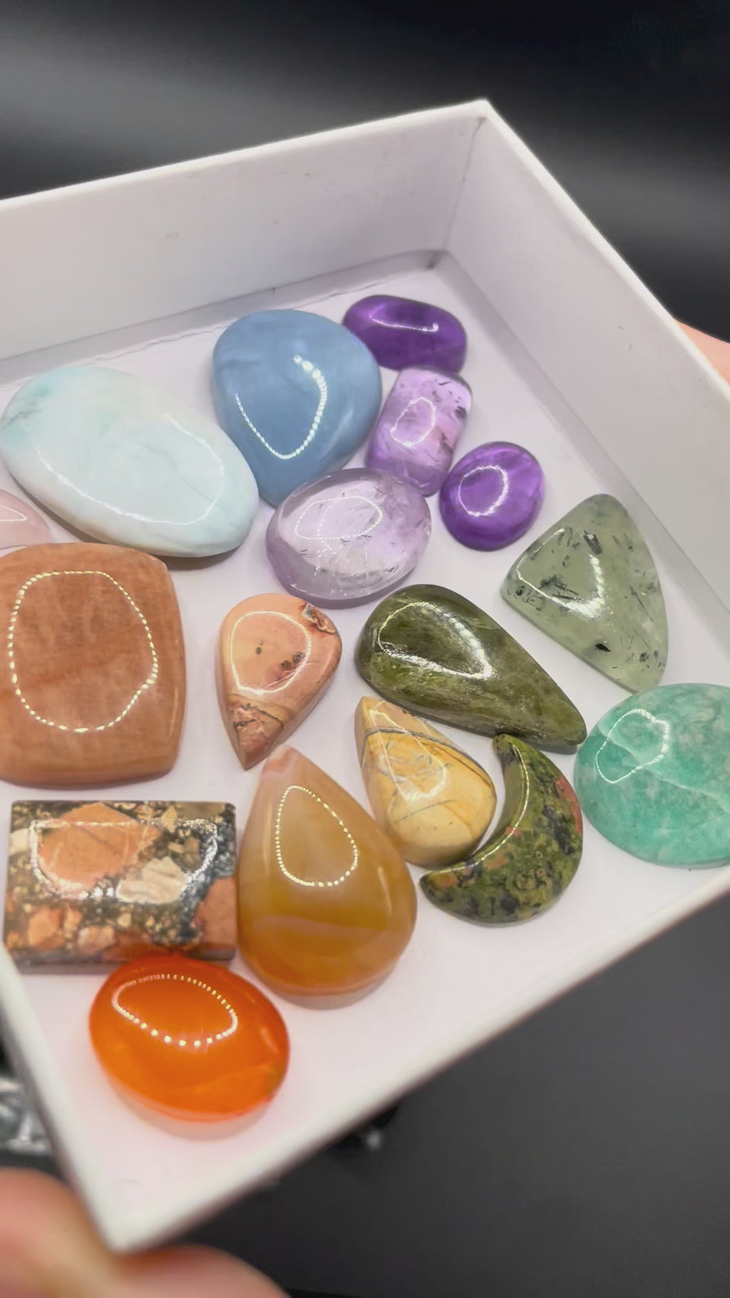 Mixed Multicolour Cabochon Box